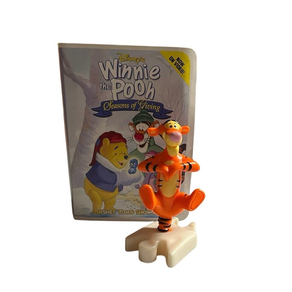 2000 Winnie the Pooh Seasons of Giving VHS style McDonalds Happy Meal Tigger toy